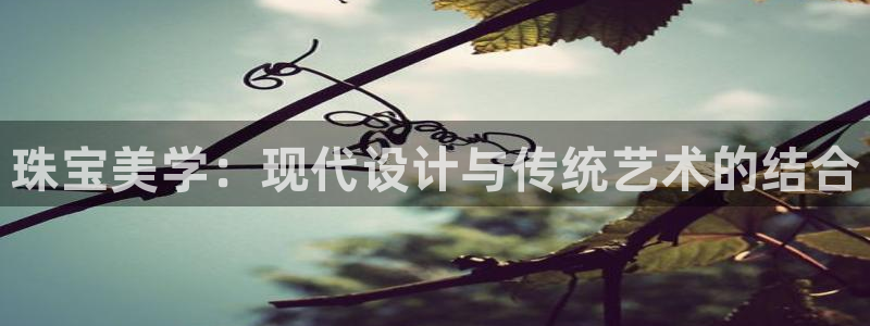开丰娱乐登入地址查询：珠宝美学：现代设计与传统艺术的结合